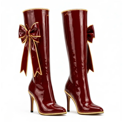 Mistletoe bow heels